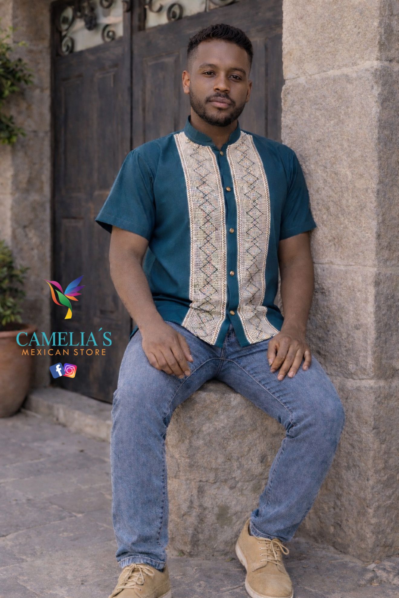 MEN'S ROMBO GUAYABERA