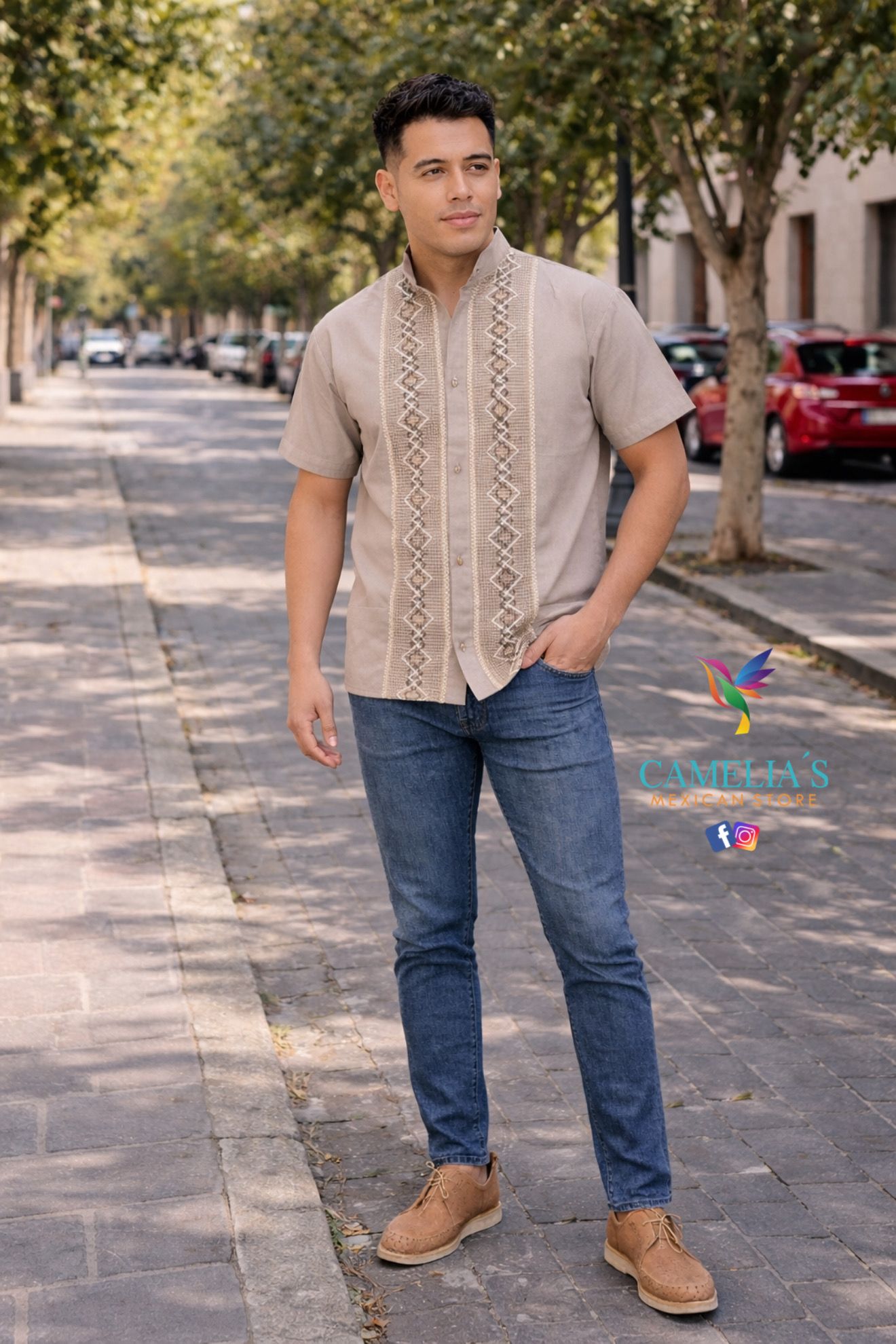 MEN'S ROMBO GUAYABERA