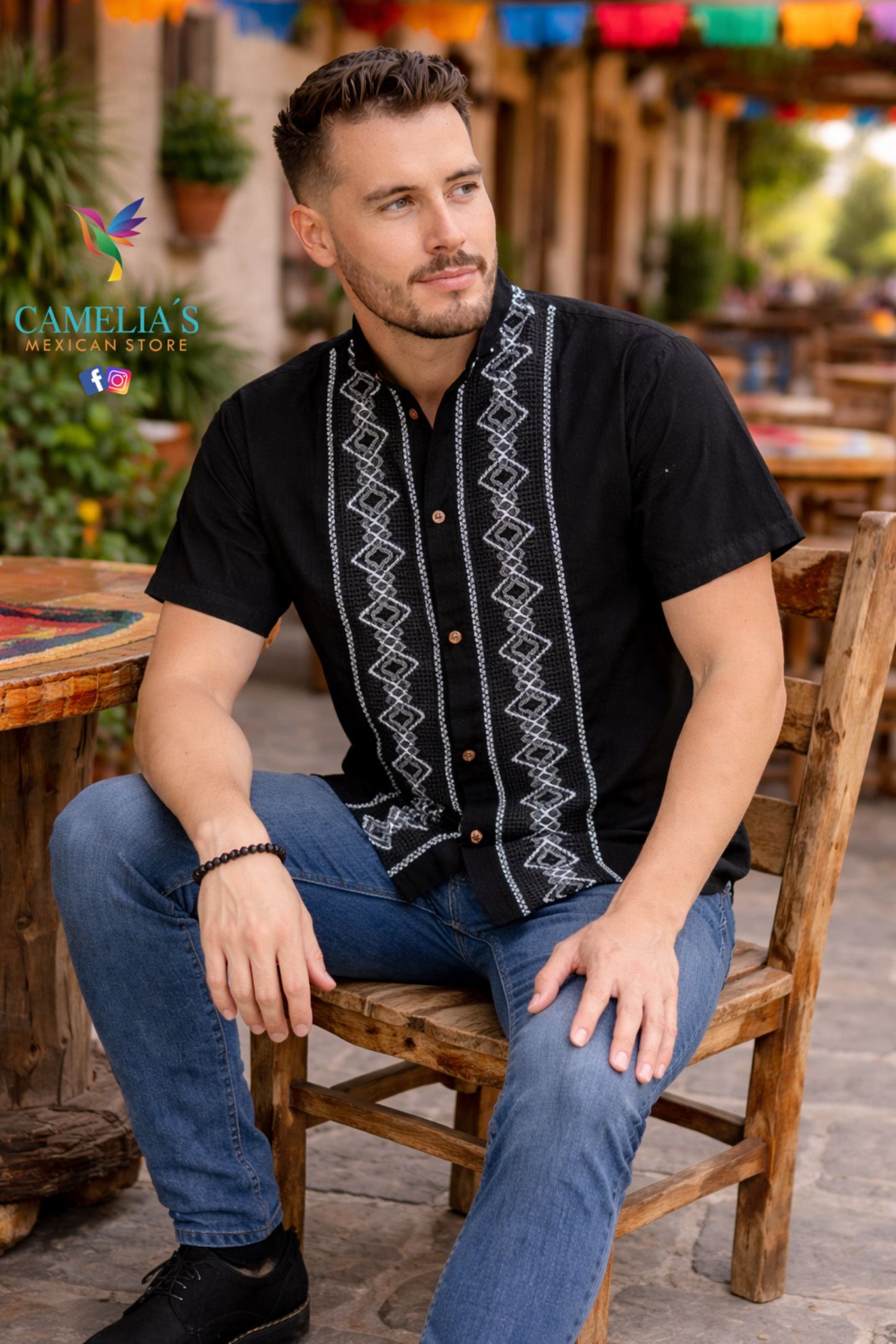 MEN'S ROMBO GUAYABERA