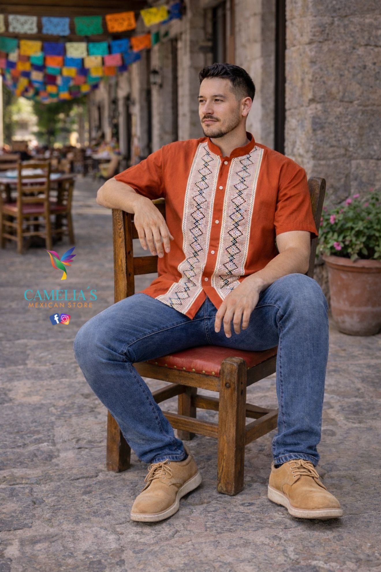 MEN'S ROMBO GUAYABERA