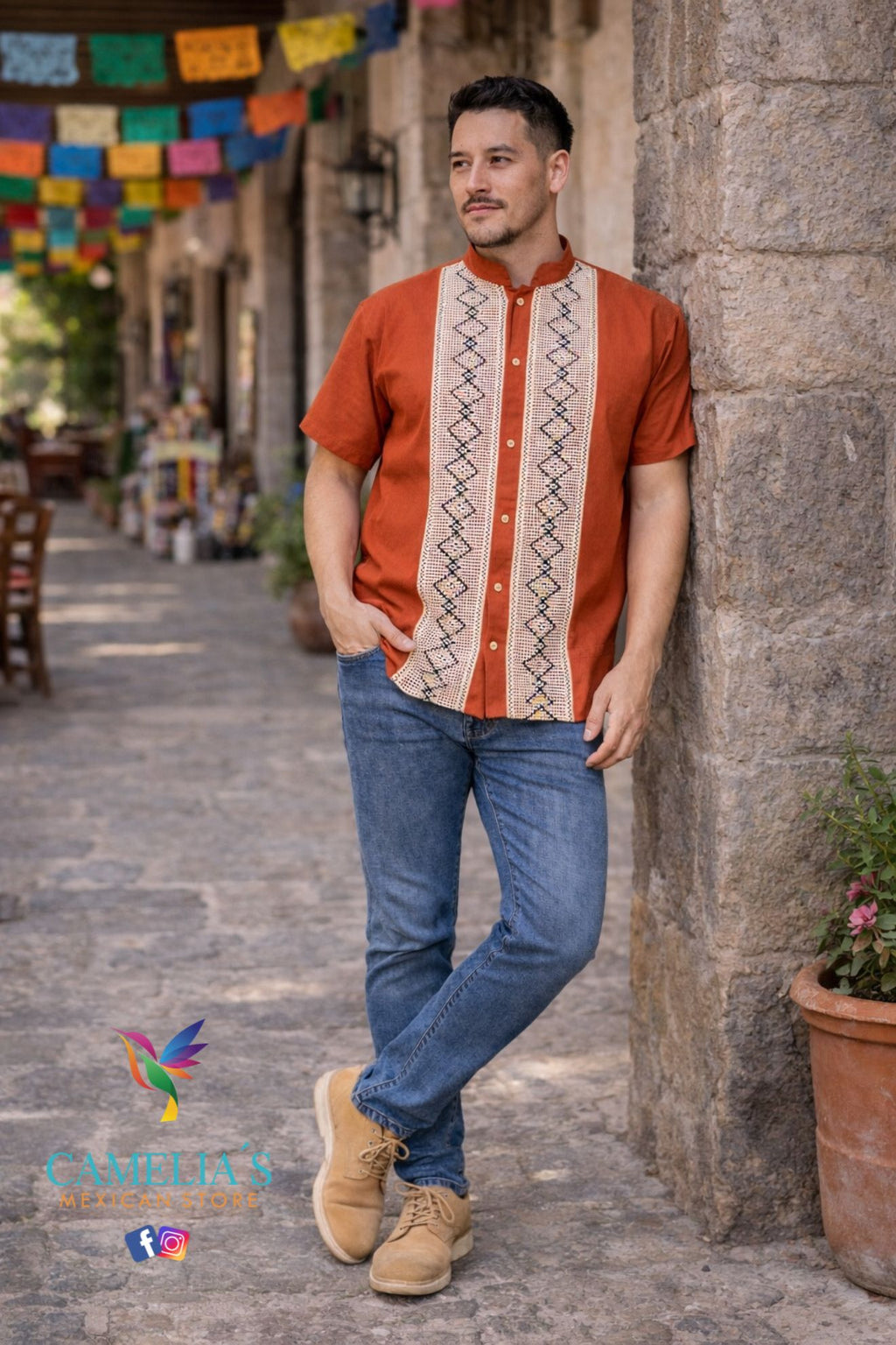 MEN'S ROMBO GUAYABERA